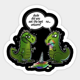 The Last Unicorn Dinosaur Funny Shirt Sticker